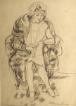 Сидящая женщина в шубке (рис. к портрету Липской)